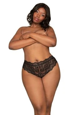 Dreamgirl Tanga Ouvert Noir