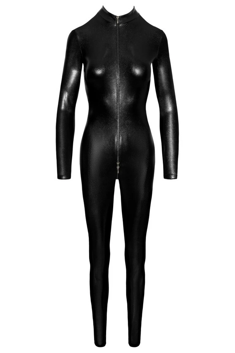 Combinaison intégrale Peau de serpent Noir Handmade Combinaison Intégrale Peau De Serpent -Intenses Sensations Shop combinaison noirhandmade 2