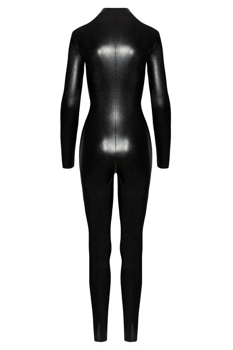 Combinaison intégrale Peau de serpent Noir Handmade Combinaison Intégrale Peau De Serpent -Intenses Sensations Shop combinaison noirhandmade 3