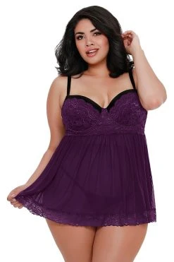 Dreamgirl Babydoll Plum