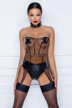 Noir Handmade Corset Transparent TPU F259
