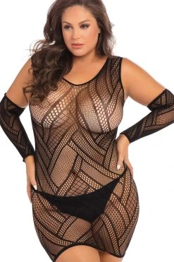 Rene Rofe Robe Maille & Résille 7085